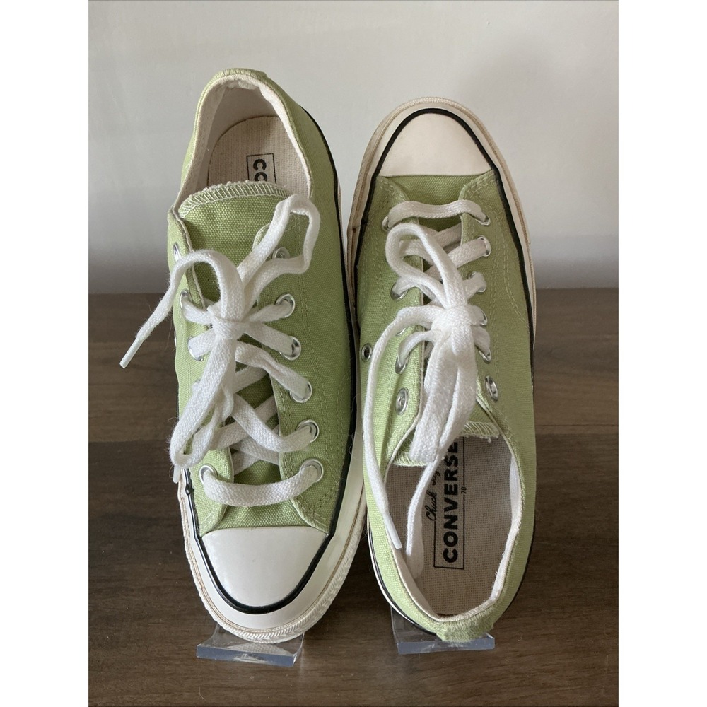 Vintage Unisex Converse All Star Sneakers Casual Shoes Pea Green Size M 5/ W 7 - Picture 2 of 11
